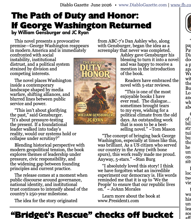 Diablo Gazette feature article